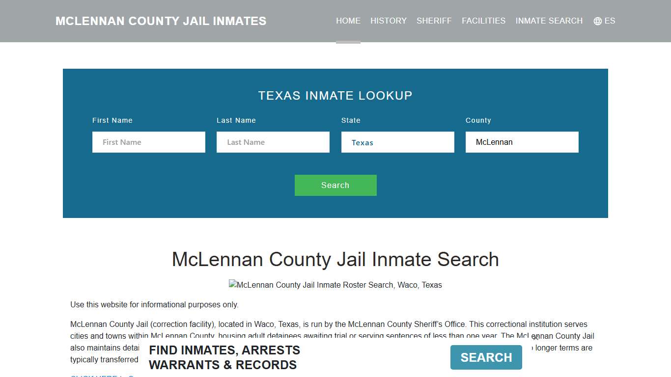 McLennan County Jail Inmate Roster Lookup, Waco, TX